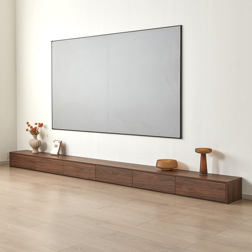 现代简约意式涂装实木电视柜落地