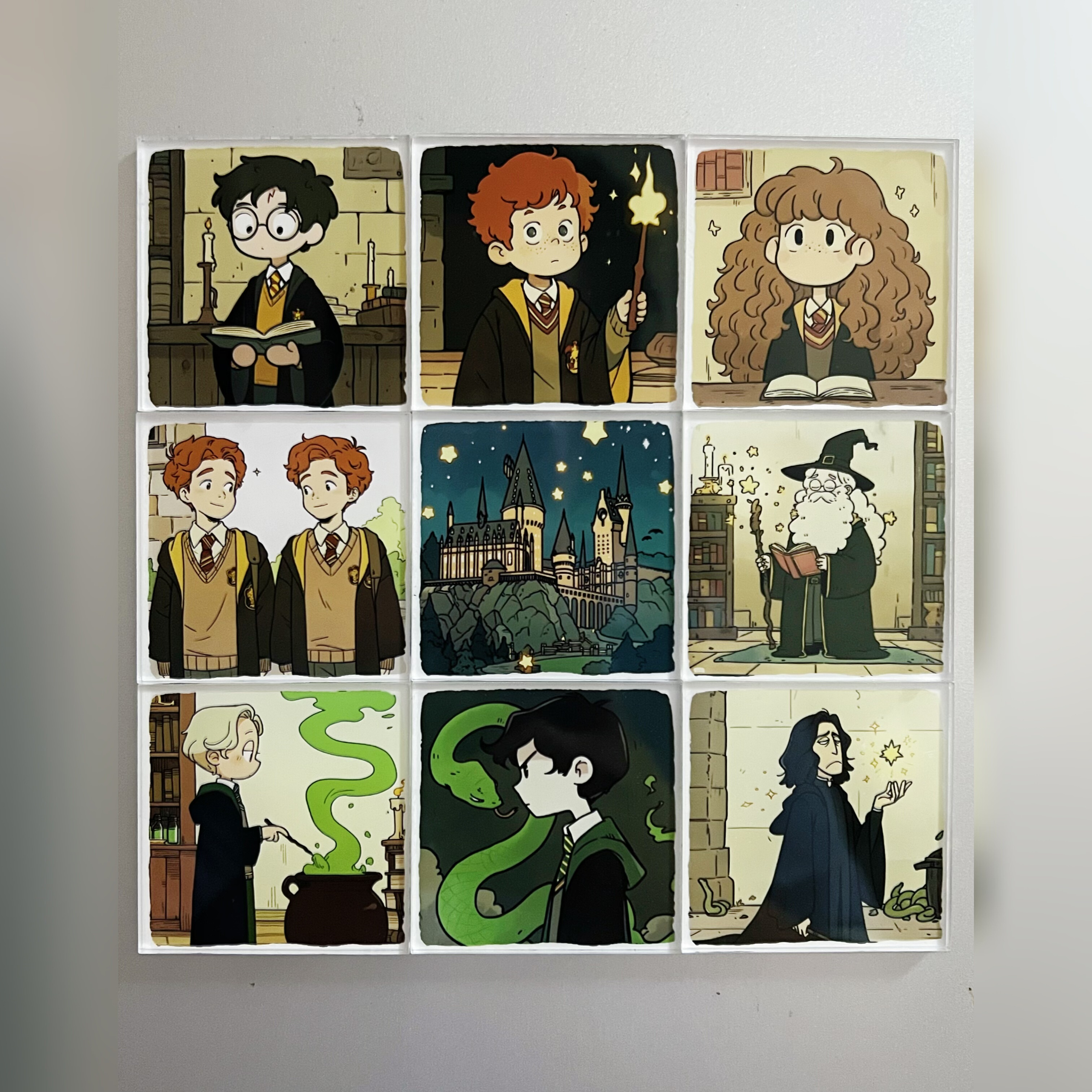 哈利波特系列衍生周边亚克力磁吸冰箱贴 卡通形象款DIY装饰贴