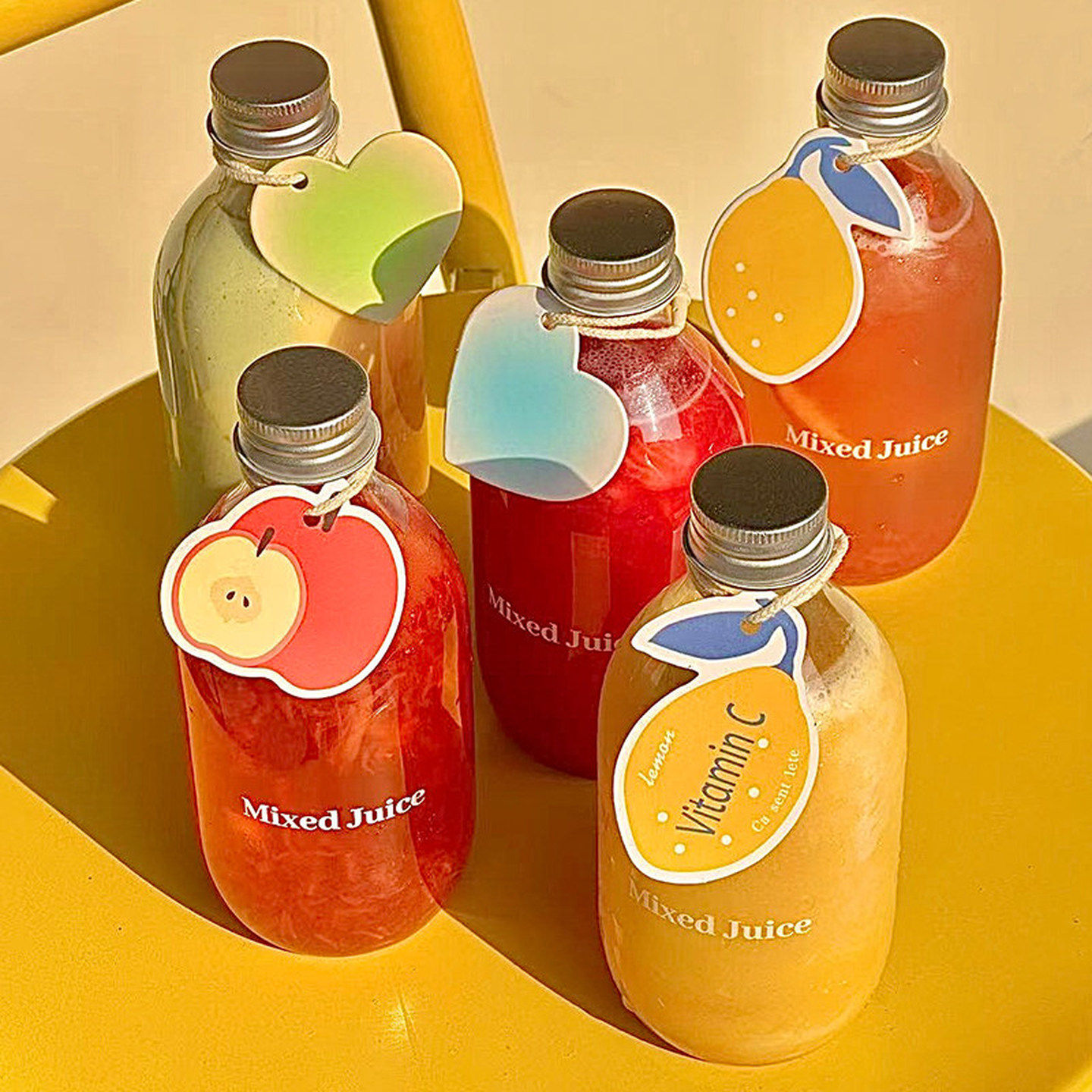 加厚冷萃果汁瓶加厚简约杯子牛油果胡萝卜蔬果汁塑料瓶pet奶茶瓶