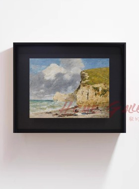 Eugene Boudin丨La falaise d'Amont 小众装饰画现代艺术高级挂画