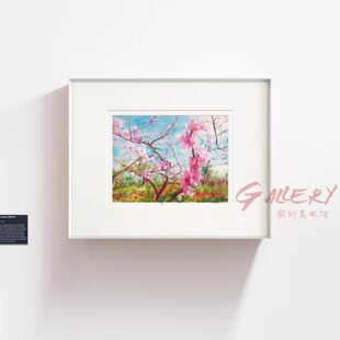 周春芽丨桃靥生春 风景复刻版画小众装饰画现代简约艺术高级挂画