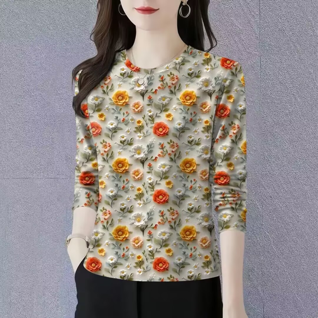 时尚妈妈装遮肚洋气T恤衫