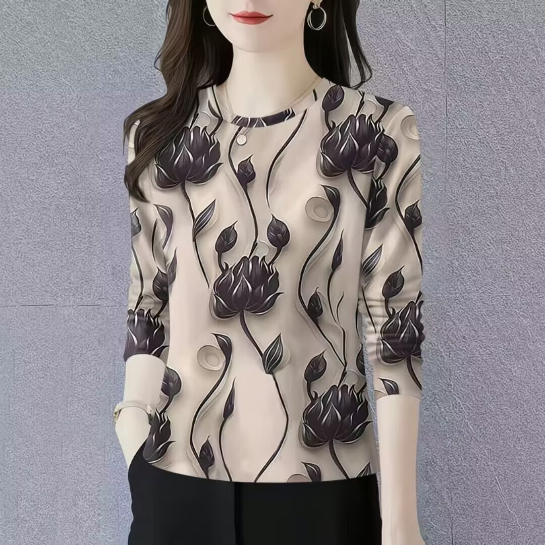 时尚妈妈装遮肚洋气T恤衫