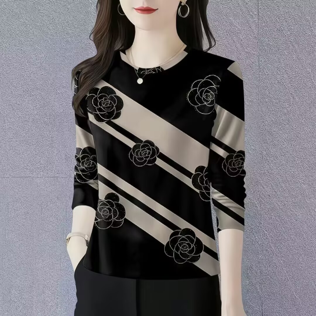 时尚妈妈装遮肚洋气T恤衫