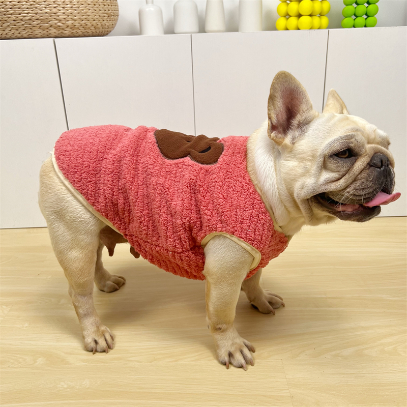 巴哥法斗狗狗衣服秋冬加绒棉背心