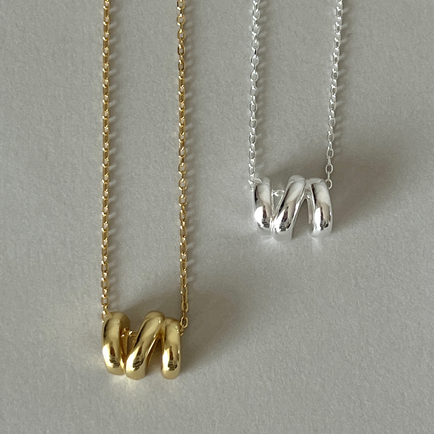 高级感多层波纹线条纯银锁骨链女