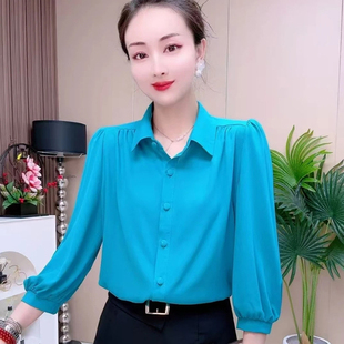 夏季大码衬衫女宽松防晒开衫加肥加大雪纺衫遮肚显瘦衬衣百搭开衫