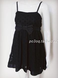 日本复古tralala 小恶魔千禧风蝴蝶结暗黑亚y2k小黑裙吊带连衣裙