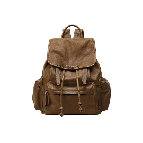 植鞣皮双肩包登山商务旅游伞兵包