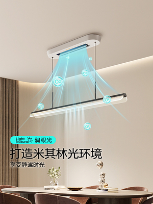 餐厅吊灯无叶扇灯吊扇灯2025新型现代简约简约豪华综合餐厅中山灯