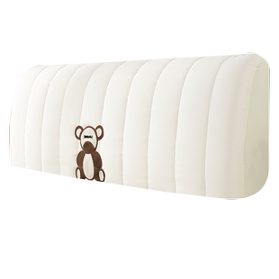 床头套罩全包加厚夹棉防撞简约现代木床软包靠背1米8遮丑神器靠垫