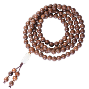 金丝檀木手串楠木108颗佛珠手链和田玉配件乌阴沉木男女情侣多圈