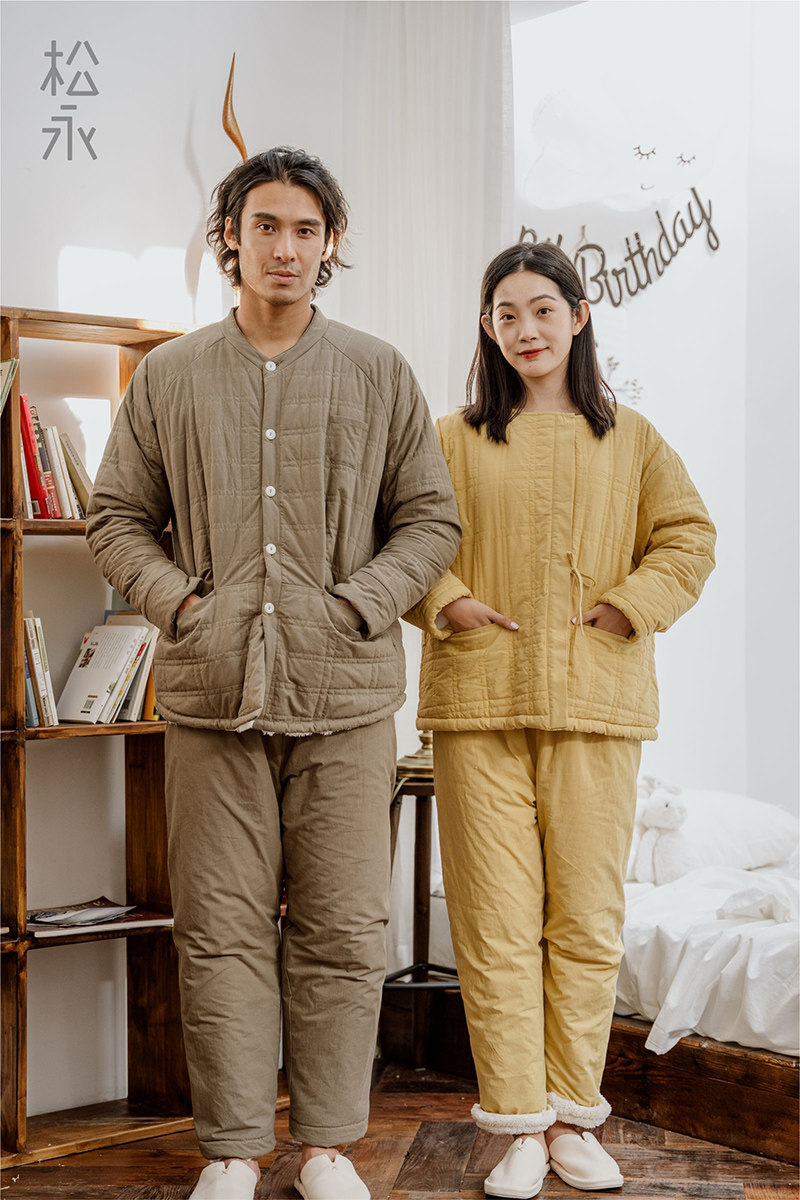 松永冬季加绒加厚情侣睡衣男士女士夹棉长袖长裤家居服套装保暖素,女士内衣/男士内衣/家居服,睡衣/家居服套装,淘宝优惠券,粉丝福利购,淘宝优惠卷