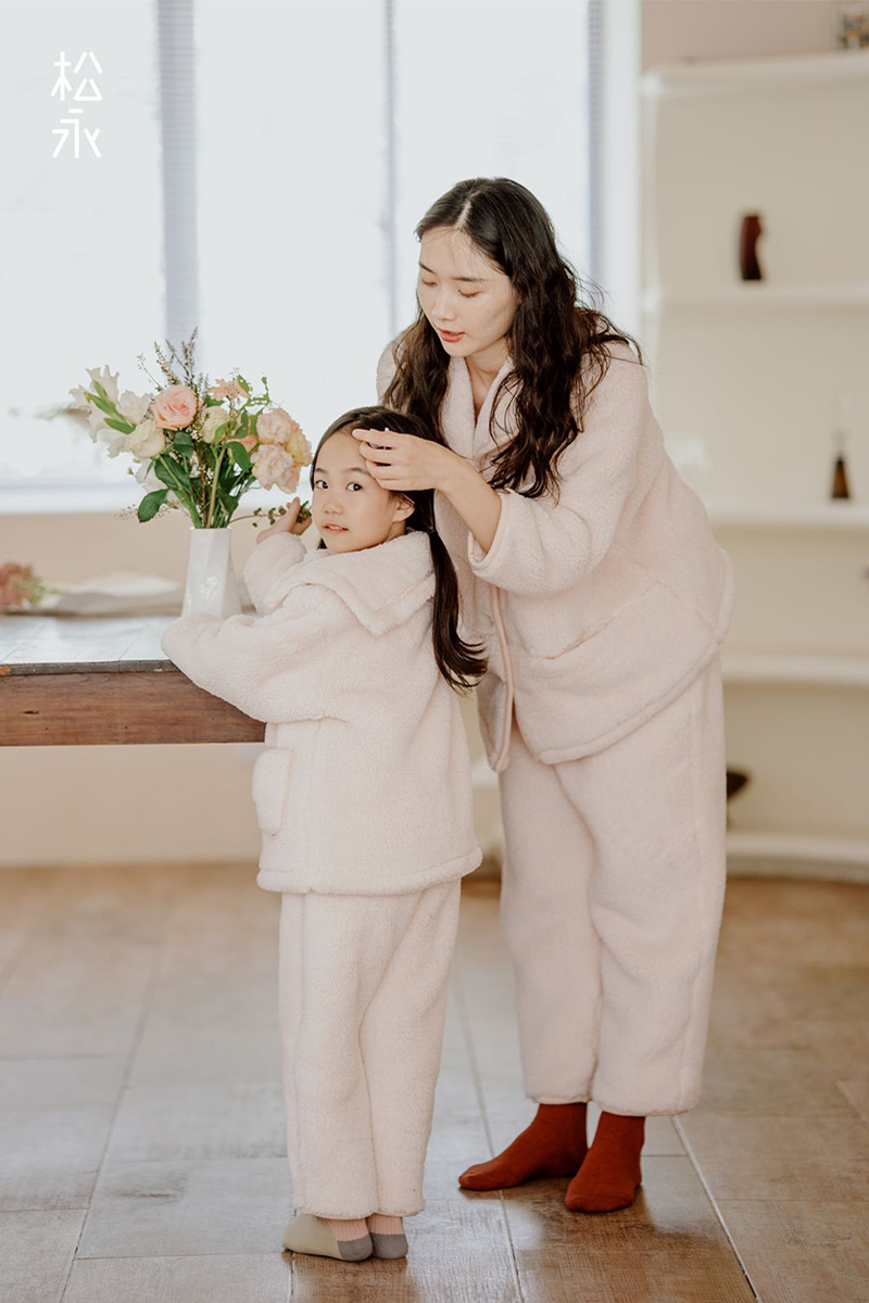 冬季珊瑚绒睡衣松永亲子