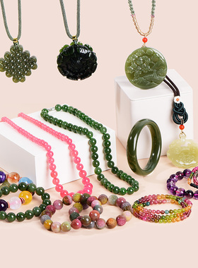 和田玉直播手链羊脂白玉碧玉手镯