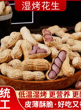 紫衣湿烤粒粒红花生香多仁龙岩花生带壳香酥多籽红衣零食闽西特产