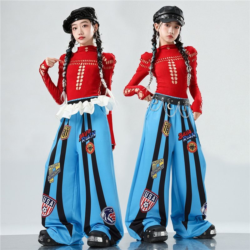 女童爵士舞服装六一女团舞蹈表演儿童演出服