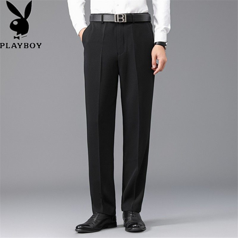 花花公子秋季新款男士西裤垂感免烫厚款中年宽松高腰深档西装裤子,男装,西裤,淘宝优惠券,粉丝福利购,淘宝优惠卷