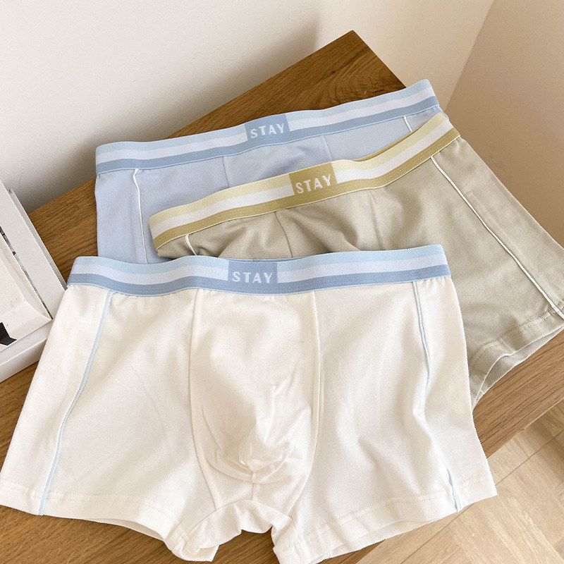 2条100-180斤无痕男士纯棉平角内裤四角裤短裤透气吸汗宽松版型