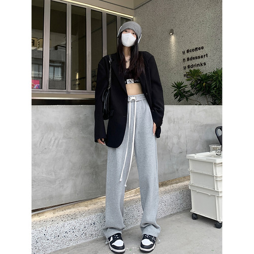 运动裤女春秋两穿束脚卫裤