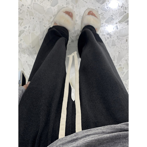 显瘦垂感高腰慵懒感阔腿裤女