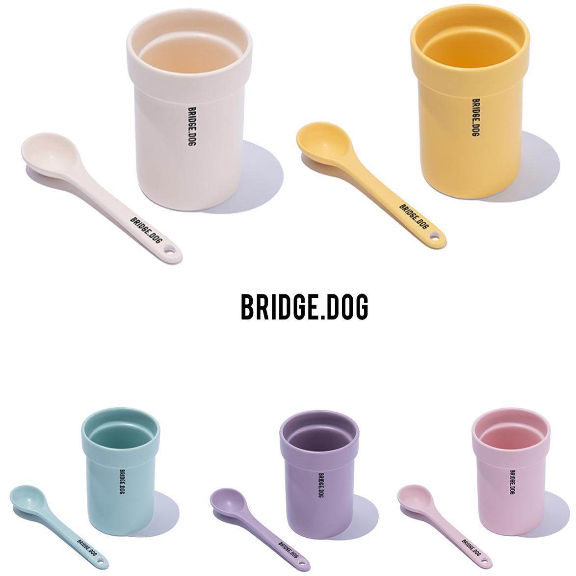克拉韩国正品のBridgeDog宠物滤水杯勺套装牙刷杯餐勺杯收纳杯