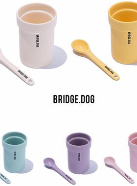 克拉韩国正品のBridgeDog宠物滤水杯勺套装牙刷杯餐勺杯收纳杯