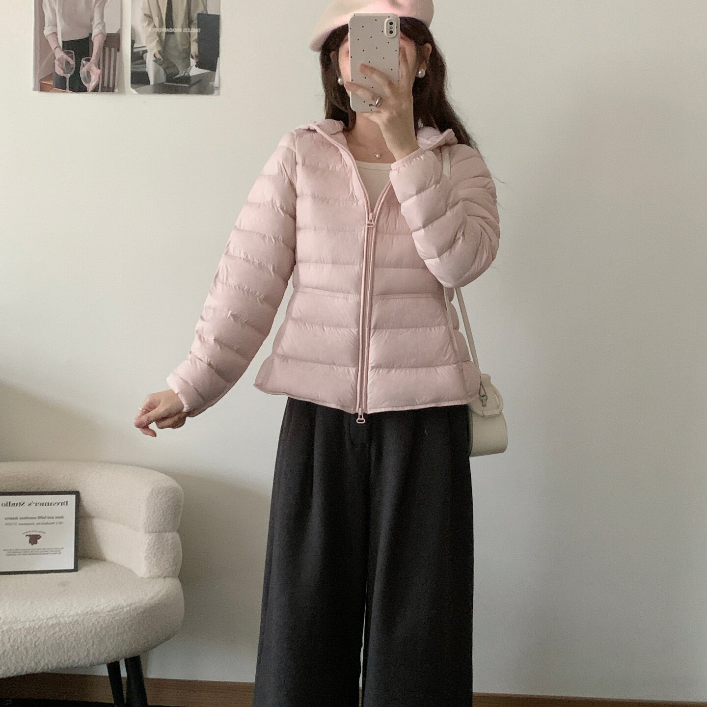 新国标90鸭绒连帽马甲羽绒服