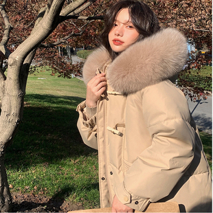 新国标羽绒服女中长款2025年新款爆款时尚韩版设计感冬季加厚过膝