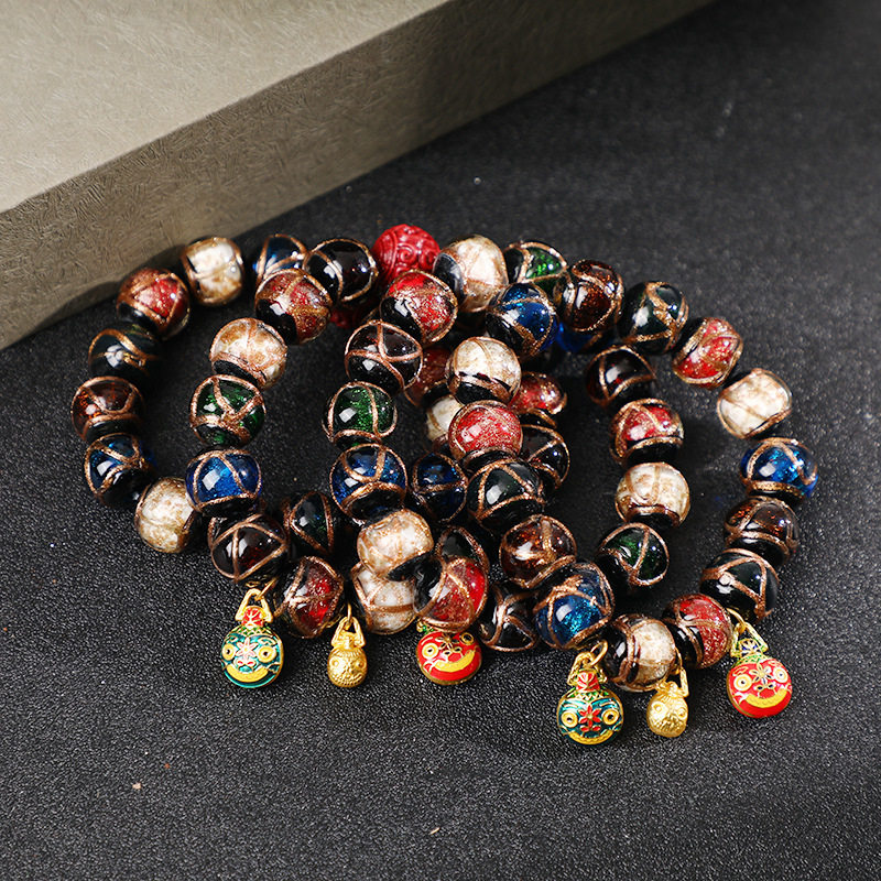 같은 스타일의 옛 진궁 별 향재 유약 오행 다보금 삼키는 짐승 남녀 패션 팔찌