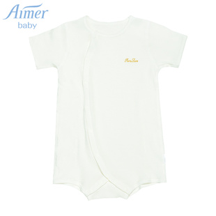 aimer baby爱慕婴儿乐棉宝宝连体短袖 爬服AB375482