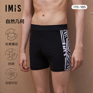 泳裤 爱美丽泳装 动物纹印花防晒面料男式 自然几何时尚 IM62BRJ1 男士
