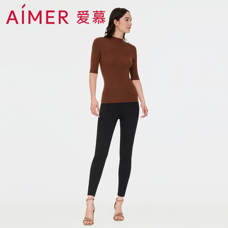 爱慕22AW魔力打底三层羊毛外穿裤AM828014