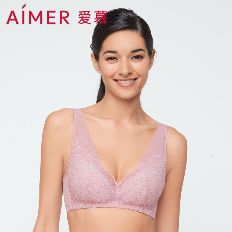 爱慕内衣女2022新款舒适无钢圈蕾丝性感背心式文胸AM177601