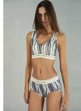 爱慕·CHUANG溯源2内裤女棉质底裆个性印花中腰平角内裤CA231141