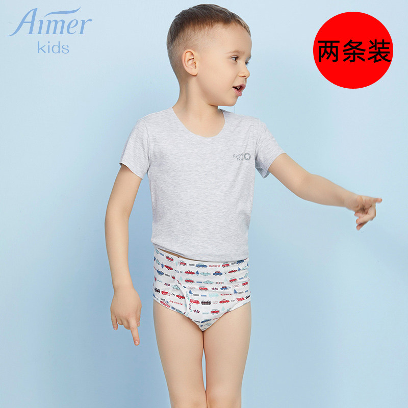 莫代尔男童学生中腰三角内裤图片