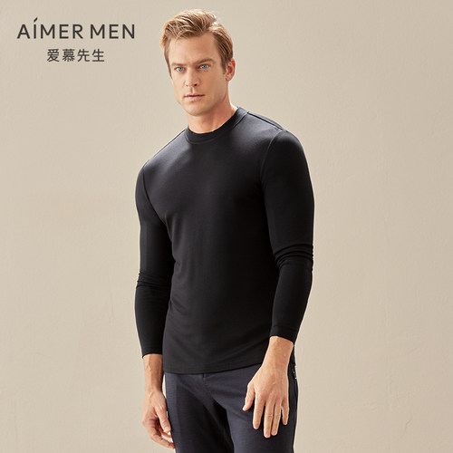 Aimer Men爱慕先生20AW暖意竹绒男士小高领保暖上衣NS72D901