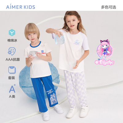 男女童短袖长裤睡衣AIMERKids