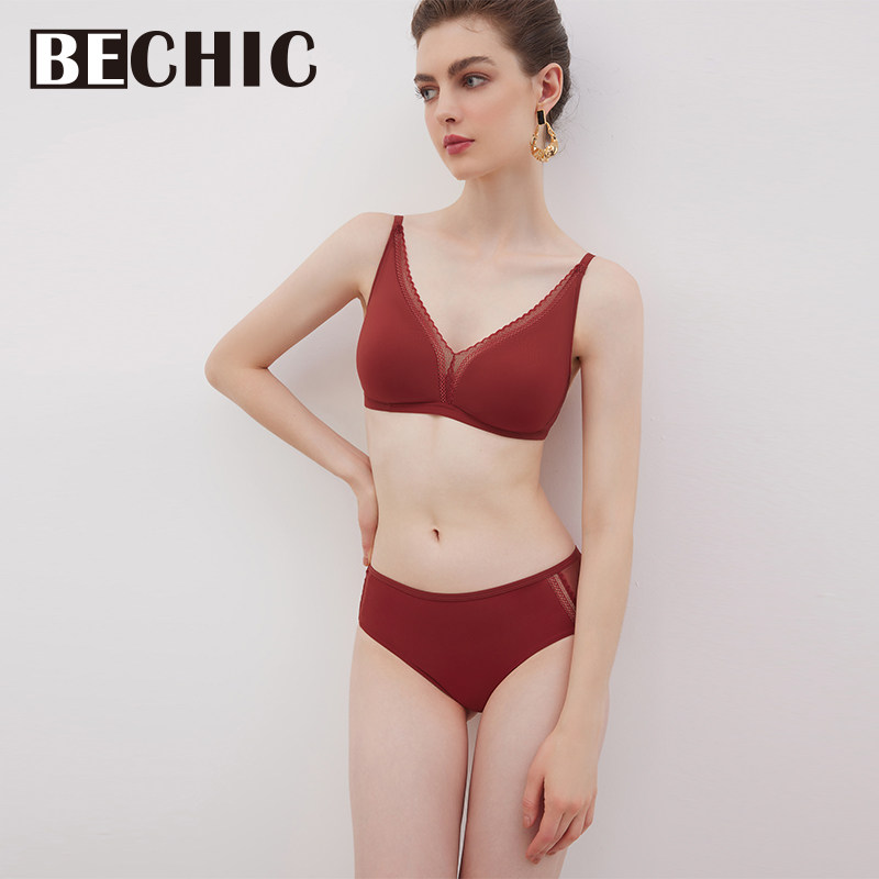 【新品】BeChic Only one中腰三角裤女简约时尚红色内裤BC22BU1