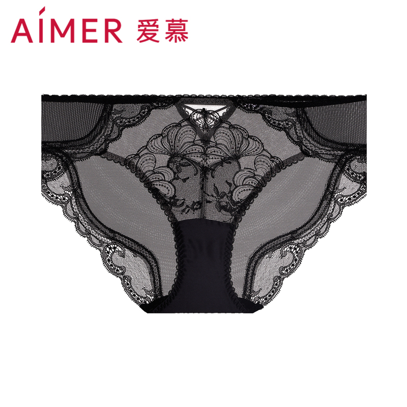 爱慕花兮内裤女士性感蕾丝棉质底裆中腰三角内裤AM229251
