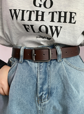 皮带女2025新款装饰牛仔裤学生黑色百搭潮流宽松版设计感男士腰带