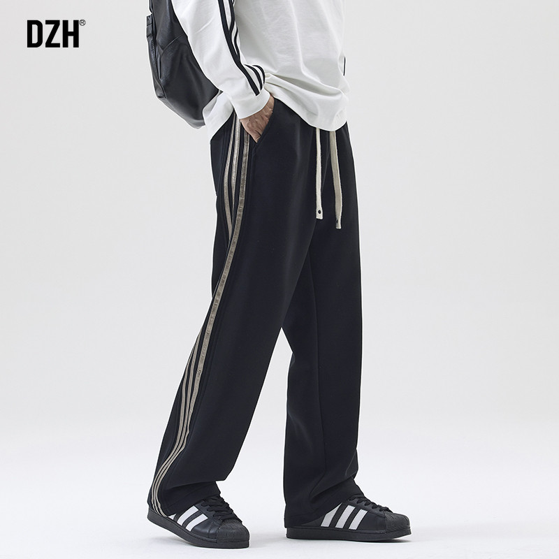 男士休闲卫裤男直筒春秋宽松2025新款休闲裤子男款美式运动裤潮牌