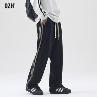 男士休闲卫裤男直筒春秋宽松2025新款休闲裤子男款美式运动裤潮牌