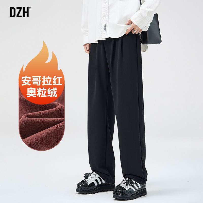 男士冬季加绒裤西裤休闲裤男款百搭黑色裤子男冬季2026新款直筒裤