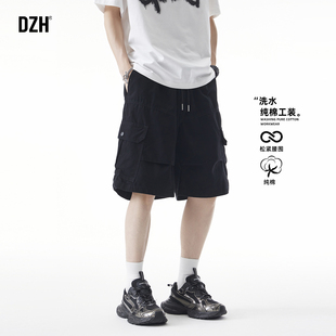 男士250g重磅纯棉工装短裤男款2025新款美式五分裤纯棉休闲裤潮牌