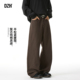 美式 工装 长裤 美拉德棕色裤 加厚男装 子2026新款 男直筒弯刀裤 男士 裤