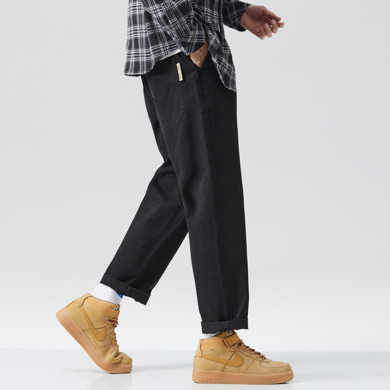 长裤直筒宽松工装纯棉休闲裤