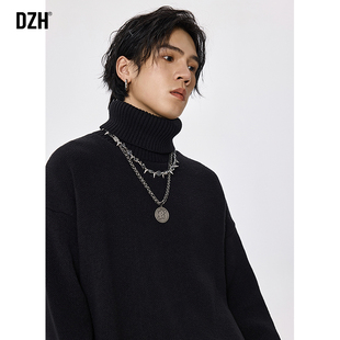 黑色高领毛衣男冬季 新款 长袖 上衣纯色内搭针织衫 毛线衣 打底衫 男士