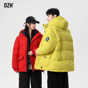 情侣连帽冲锋衣棉服男款冬季高级感2025新款加厚棉衣外套保暖棉袄
