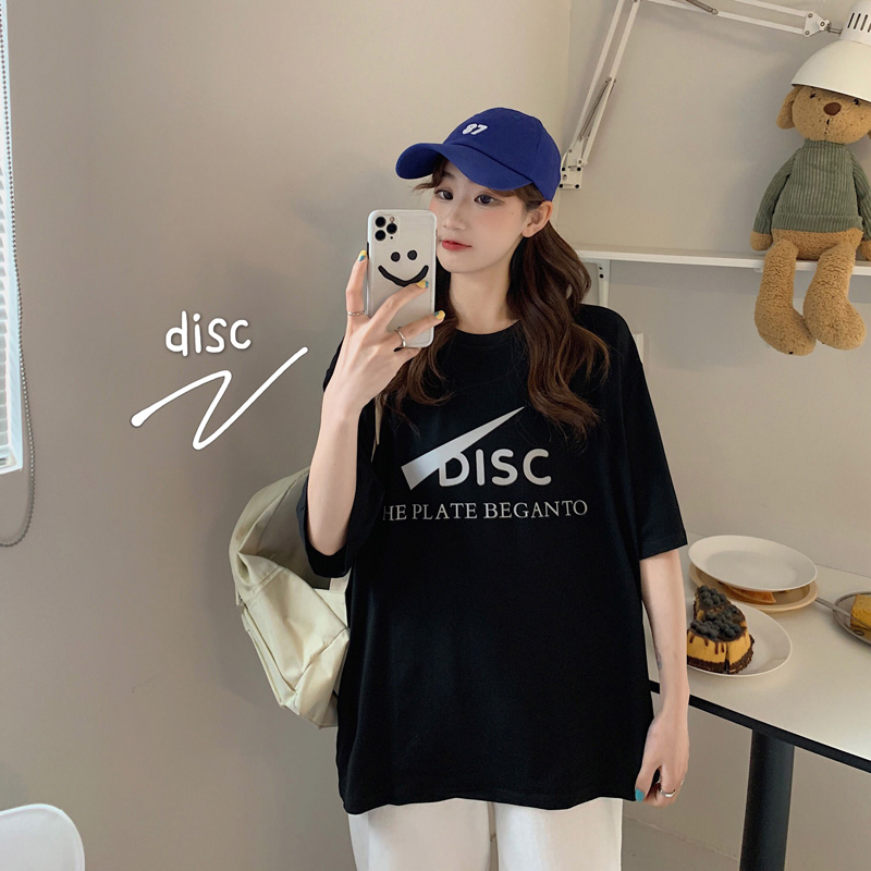 實拍網紅港風短袖T恤女ins寬鬆半袖上衣潮